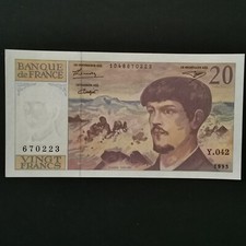 BILLET 20 FRANCS DEBUSSY 1993