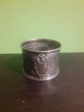 ancien Rond De Serviette Argent Français Decor Empire 