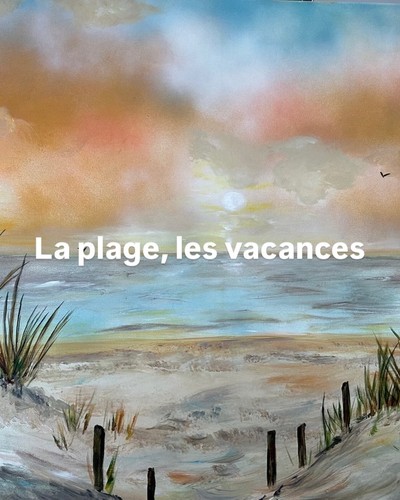 Tableau paysage plage - tableau, la
