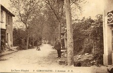 Carte GIROUSSENS L'Avenue Enseigne du Débit de Tabac