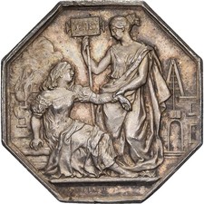 France, Jeton, Compagnie royale d'assurance, 1817, Argent, SUP, Barre