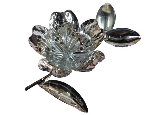 Fleur argent 800 avec - en,