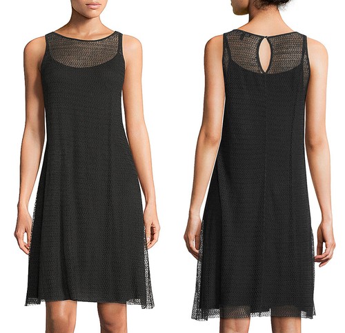 318 eileen fisher - sheer, black