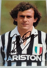 AUTOGRAPH MICHEL PLATINI BALLON D'OR FOTO MAILLOT FC JUVENTUS FRANCE HAND SIGNED