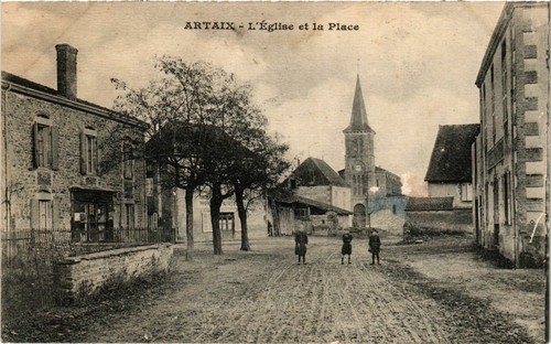 Cpa artaix eglise la - l'eglise, et