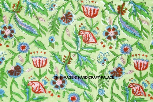 Indien vert floral main - 22.9m,