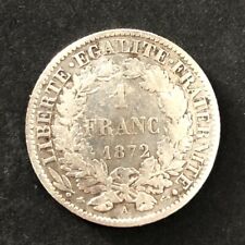 Pièce de 1 franc Cérès en Argent 1872 A