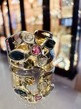 Bague En Or Jaune 18 Kt Avec