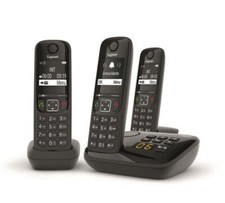 Gigaset AS690A Trio Téléphone Fixe sans Fil avec Répondeur - Noir ...