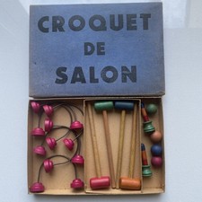 Jeu Ancien de Croquet de Salon