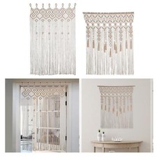 Rideau mural en macramé
