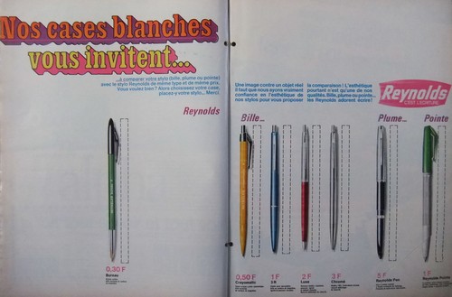 Publicité stylo reynolds - publicitÉ,