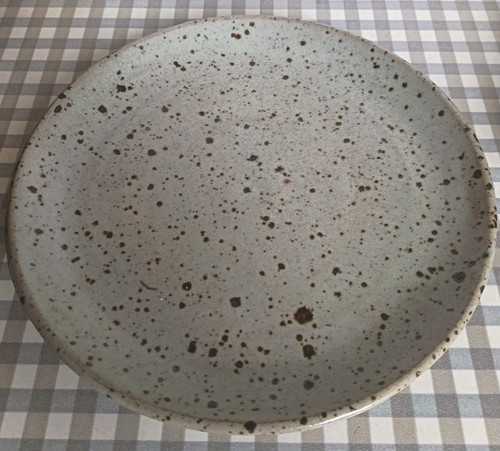 Vintage belle assiette grès - assiette,
