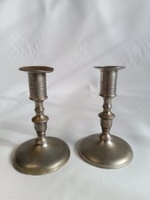Paire de bougeoir en étain