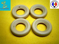 DINKY TOYS LOT DE 4 PNEUS crème LISSE 15/8 POUR BERLINE