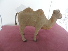 Santon Devineau Chameau queue ficelle yeux verre 13,5 cm T4 Déco crèche Noël