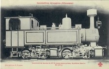 CPA Fleury - Locomotive-tender Mallet allemande (Voie étroite?)