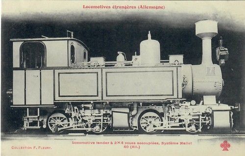 Cpa fleury locomotive tender - cpa, locomotive-tender