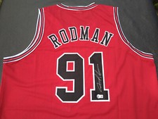 Maillot de basket Chicago Bulls signé Dennis Rodman avec COA Beckett