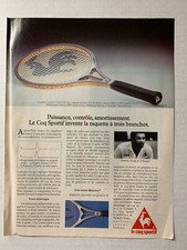 PUBLICITE 1989 - LE COQ SPORTIF - RAQUETTE YANNICK NOAH