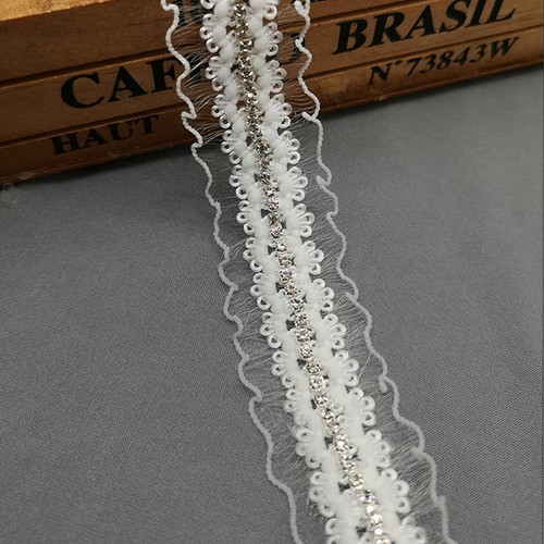 Ruban dentelle franges - de,