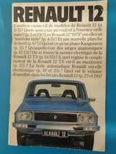Brochure Catalogue  RENAULT 12 - 1976- 32 pages - Bel état