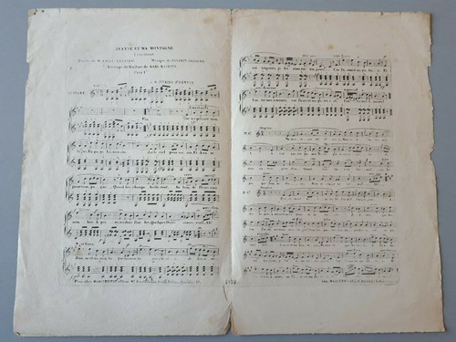 Ancienne partition chansons - ancienne, de