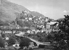 C177 Photographie vintage original Corse Corsica Corte Village montagne