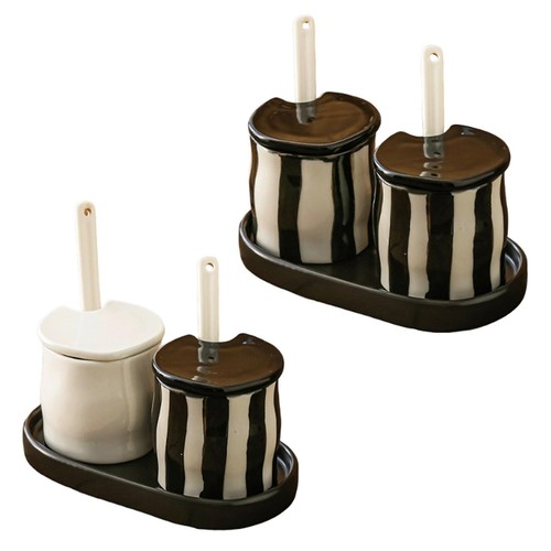 Pot condiments rond en - rond,
