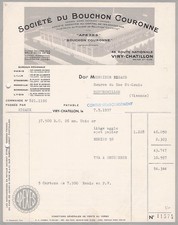 91 ESSONNE VIRY-CHATILLON, industriel, Couronne 1957 bouchon, usine