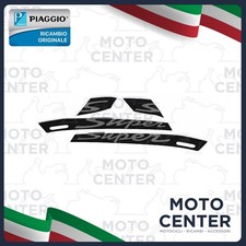 Kit D'Autocollants Noirs Écriture Grise Piaggio Vespa Gts 125 4T Ie Super ('09)
