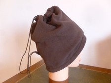 BONNET TOUR DE COU UNISEXE MARQUE AWASA POLAIRE TEINTE CHOCOLAT T.U BON ETAT