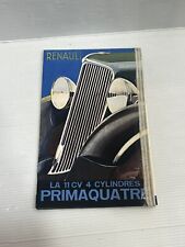 RARE BROCHURE CATALOGUE RENAULT PRIMAQUATRE 11 CV 4 CYLINDRES