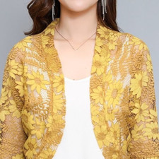 Femme Floral Dentelle Veste