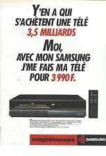 PUBLICITE ADVERTISING  1981  SAMSUNG magnétoscope