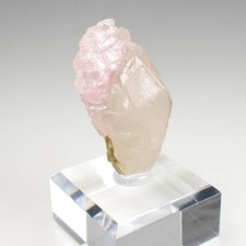 Quartz rose sur quartz fumé -