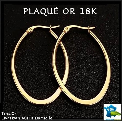 Plaqué 18k boucles - or,