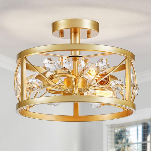 Lustre feuille cristal 3 - de,