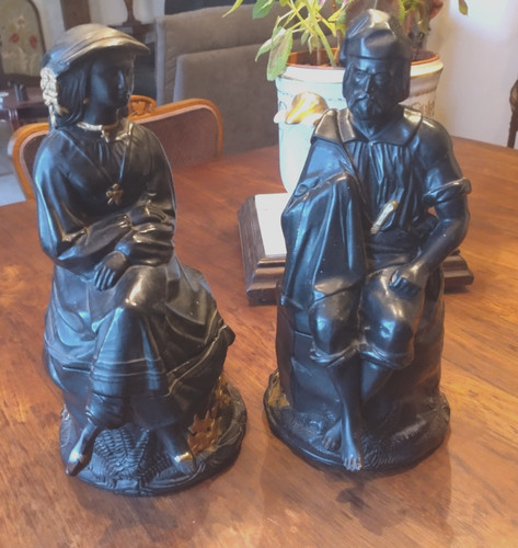 Pot tabac figurine couple - à,