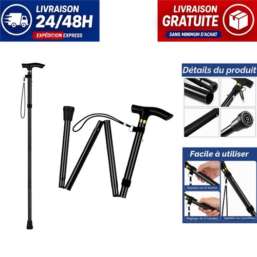 Canne pliante réglable - pliante,