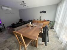 Salle à manger complète en bois massif Ernest Ménard (table, buffet, chaises)