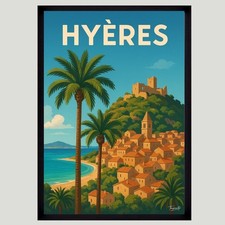 Affiche Poster mural HYÈRES