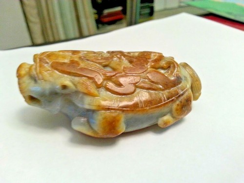 Antique carved bluish rust - carved, bluish-rust