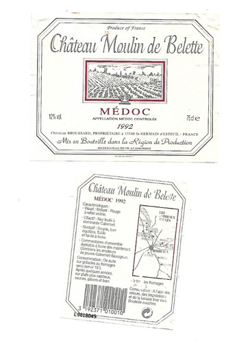 Etiquette vin médoc - etiquette,