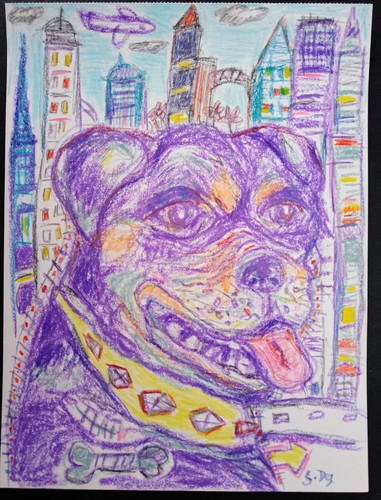 Tableau chien rottweiler