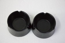 lot 2 cendriers de table bar bistrot bakélite noire vintage 1970 1980