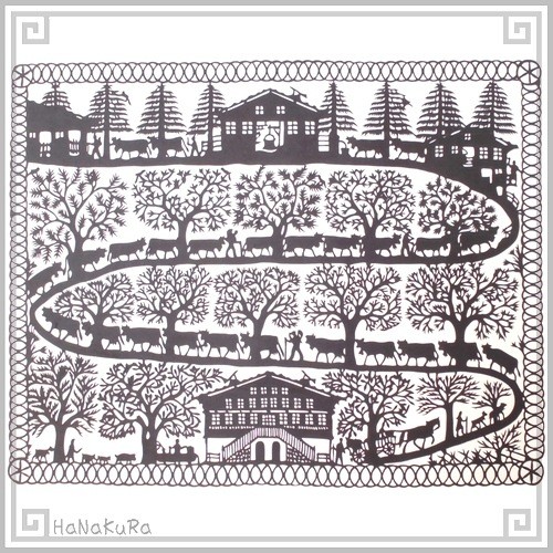 Kirie paper cut art - kirie, l114