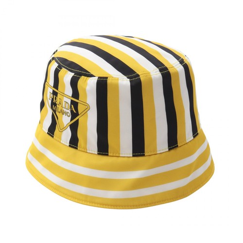 Casquette seau rayée prada - casquette,