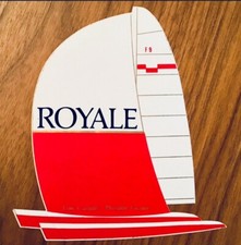 AUTOCOLLANT 1983 STICKER CATAMARAN F9 ROYALE LOIC CARADEC PHILIPPE FACQUE VOILE