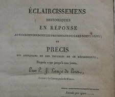 Eclaircissement aux Colomnies
